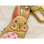 Louis Vuitton Unisex LV Bunny Key Holder Brown Pink Leather Canvas Mink - immagine 6