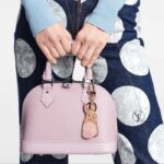 Louis Vuitton Unisex LV Bunny Key Holder Brown Pink Leather Canvas Mink - immagine 12