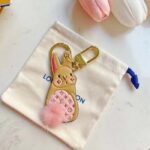 Louis Vuitton Unisex LV Bunny Key Holder Brown Pink Leather Canvas Mink - immagine 2