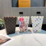 Louis Vuitton Unisex LV Flower Popcorn Basket Flower Canvas Leather Beige Microfiber – Image 5