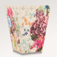 Louis Vuitton Unisex LV Flower Popcorn Basket Flower Canvas Leather Beige Microfiber (5)
