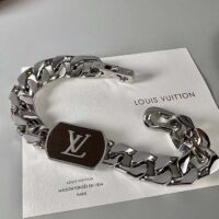 Louis Vuitton Unisex LV Shades Bracelet Brown Metal Silver-Colour Finish (4)