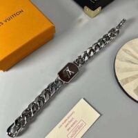 Louis Vuitton Unisex LV Shades Bracelet Brown Metal Silver-Colour Finish (4)