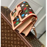 Louis Vuitton Unisex LVxYK Dauphine MM Monogram Coated Canvas 3D Painted Dots Print (1)