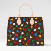 Louis Vuitton Unisex LVxYK OnTheGo MM Monogram Coated Canvas 3D Painted Dots Print (1)