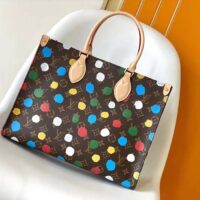 Louis Vuitton Unisex LVxYK OnTheGo MM Monogram Coated Canvas 3D Painted Dots Print (1)