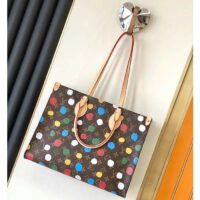 Louis Vuitton Unisex LVxYK OnTheGo MM Monogram Coated Canvas 3D Painted Dots Print (1)