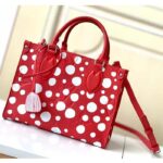 Louis Vuitton Unisex LVxYK OnTheGo PM Red White Embossed Grained Monogram Empreinte Cowhide - Bild 2