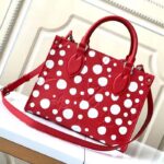 Louis Vuitton Unisex LVxYK OnTheGo PM Red White Embossed Grained Monogram Empreinte Cowhide - Bild 3