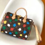 Louis Vuitton Unisex LVxYK Speedy Bandoulière 25 Monogram Coated Canvas 3D Painted Dots Print – Image 3