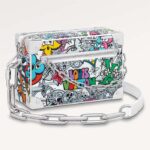 Louis Vuitton Unisex Mini Soft Trunk Svart Silver Monogram Eclipse Coated Canvas