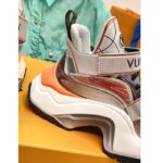 Louis Vuitton Women LV Archlight 2.0 Platform Sneaker Orange Silver 5 Cm Heel – Image 9