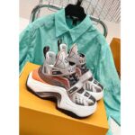 Louis Vuitton Women LV Archlight 2.0 Platform Sneaker Orange Silver 5 Cm Heel – Image 2