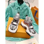 Louis Vuitton Women LV Archlight 2.0 Platform Sneaker Orange Silver 5 Cm Heel – Image 6