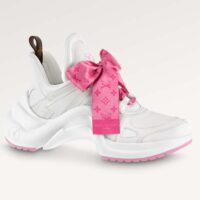 Louis Vuitton Women LV Archlight Sneaker Pink Mix Materials Monogram Ribbon Laces (1)