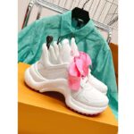 Louis Vuitton Women LV Archlight Sneaker Pink Mix Materials Monogram Ribbon Laces - Image 2
