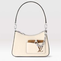 Louis Vuitton Women LV Marellini Handbag Quartz White Epi Grained Cowhide Leather