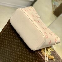 Louis Vuitton Women LV Neverfull MM Tote Pink Embossed Supple Grained Cowhide Leather (1)