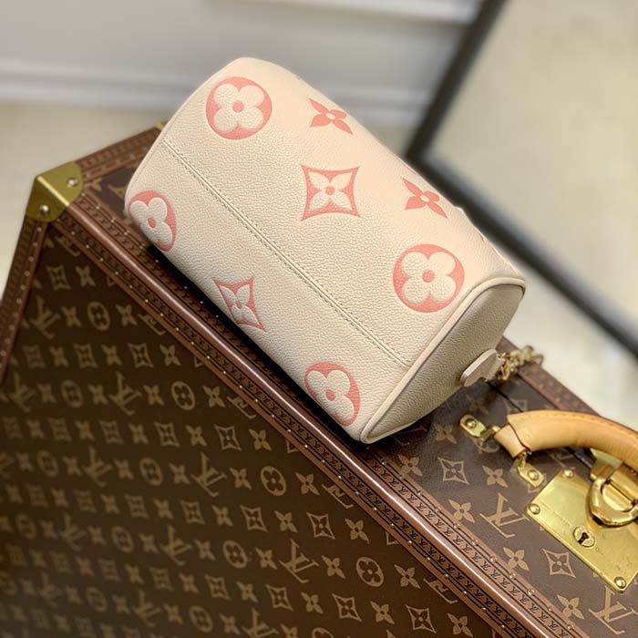 Louis Vuitton Women LV Speedy Bandouliere 20 Handbag Pink Monogram Empreinte Embossed Cowhide (6)