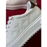 Louis Vuitton Women LV Time Out Sneaker Ecru Beige Mix Materials Monogram Flower - Image 10