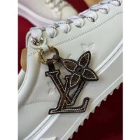 Louis Vuitton Women LV Time Out Sneaker Ecru Beige Mix Materials Monogram Flower (2)