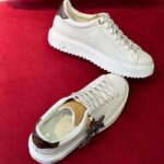 Louis Vuitton Women LV Time Out Sneaker Ecru Beige Mix Materials Monogram Flower - Image 4