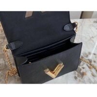 Louis Vuitton Women LV Twist Belt Chain Pouch Black Epi Grained Cowhide Leather (10)