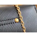 Louis Vuitton Women LV Twist Belt Chain Pouch Black Epi Grained Cowhide Leather - Imagen 9
