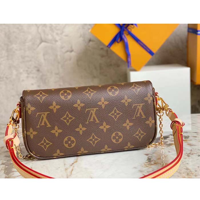 Louis Vuitton Women LV Wallet On Chain Ivy Brown Monogram Coated Canvas (1)