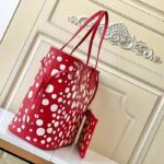 Louis Vuitton Women LVxYK Neverfull MM Tote Red White Embossed Grained Monogram Empreinte Cowhide - immagine 5
