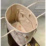 Louis Vuitton Women OnTheGo MM Tote Pink Embossed Supple Grained Cowhide Leather - immagine 6