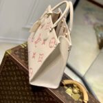 Louis Vuitton Women OnTheGo MM Tote Pink Embossed Supple Grained Cowhide Leather - immagine 4