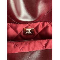 Chanel Women CC 22 Handbag Shaded Calfskin Gold-Tone Metal Pink Burgundy (1)