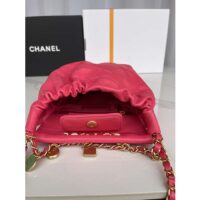 Chanel Women CC Small Bucket Bag Lambskin Resin Gold-Tone Metal Pink (1)