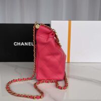 Chanel Women CC Small Bucket Bag Lambskin Resin Gold-Tone Metal Pink (1)