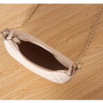 Chanel Women CC Small Hobo Bag Lambskin Shiny Light Gold Metal Ecru - immagine 8