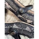 Dior CD Women D-Grace Ballet Pump Black Transparent Mesh Lambskin Roses Embroidery – Image 9