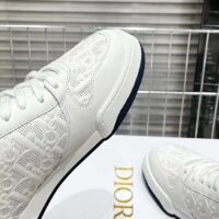 Dior Unisex Shoes CD Dior One Sneaker White Dior Oblique Perforated Calfskin (8)