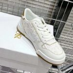 Dior Unisex Shoes CD One Sneaker White Gold-Tone Dior Oblique Perforated Calfskin - Image 2