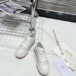 Dior Unisex Shoes CD One Sneaker White Gold-Tone Dior Oblique Perforated Calfskin - Image 5