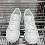 Dior Unisex Shoes CD One Sneaker White Gold-Tone Dior Oblique Perforated Calfskin - Image 4