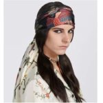 Dior Women CD Dior Birds 90 Square Scarf Black Multicolor Silk Twill - Image 10