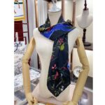 Dior Women CD Dior Birds 90 Square Scarf Black Multicolor Silk Twill - Image 3