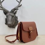 Dior Women CD Dior Bobby Frame Bag Cognac-Colored Box Calfskin – Image 3