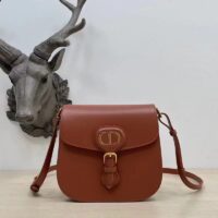 Dior Women CD Dior Bobby Frame Bag Cognac-Colored Box Calfskin (7)