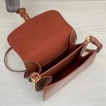 Dior Women CD Dior Bobby Frame Bag Cognac-Colored Box Calfskin – Image 6