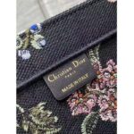 Dior Women CD Large Book Tote Black Multicolor Dior Petites Fleurs Embroidery - Image 10