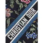 Dior Women CD Large Book Tote Black Multicolor Dior Petites Fleurs Embroidery - Image 7