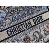 Dior Women CD Large Book Tote Denim Multicolor Jardin Magique Embroidery (7)