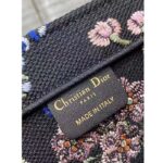 Dior Women CD Medium Book Tote Black Multicolor Dior Petites Fleurs Embroidery - Imagen 10